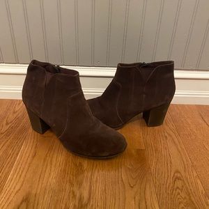 Brown Suede Booties